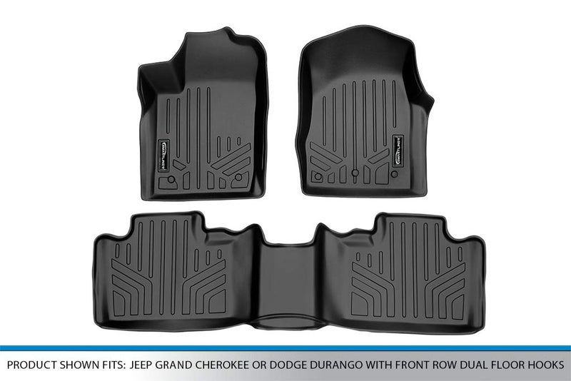 SMARTLINER Floor Mats 2 Row Liner Set Compatible with 2013-2016 Dodge Durango - Image 5